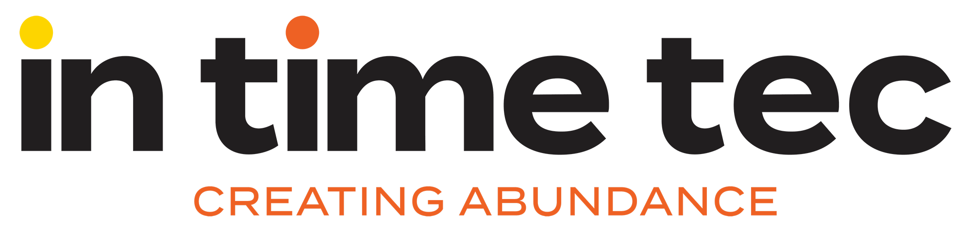 In Time Tec Main Logo with Tagline of Creating Abundance
