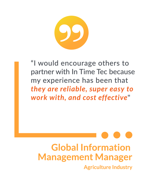 Agriculture industry testimonial graphic Agriculture industry testimonial graphic