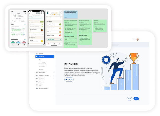 Images of UX Designs on Desktop and Mobile Devices